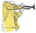 David Stone Martin: Clef Records trumpet logo